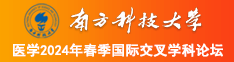 鸡巴操www南方科技大学医学2024年春季国际交叉学科论坛